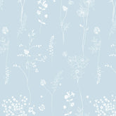 Papel Chuva De Flores Azul Quartz